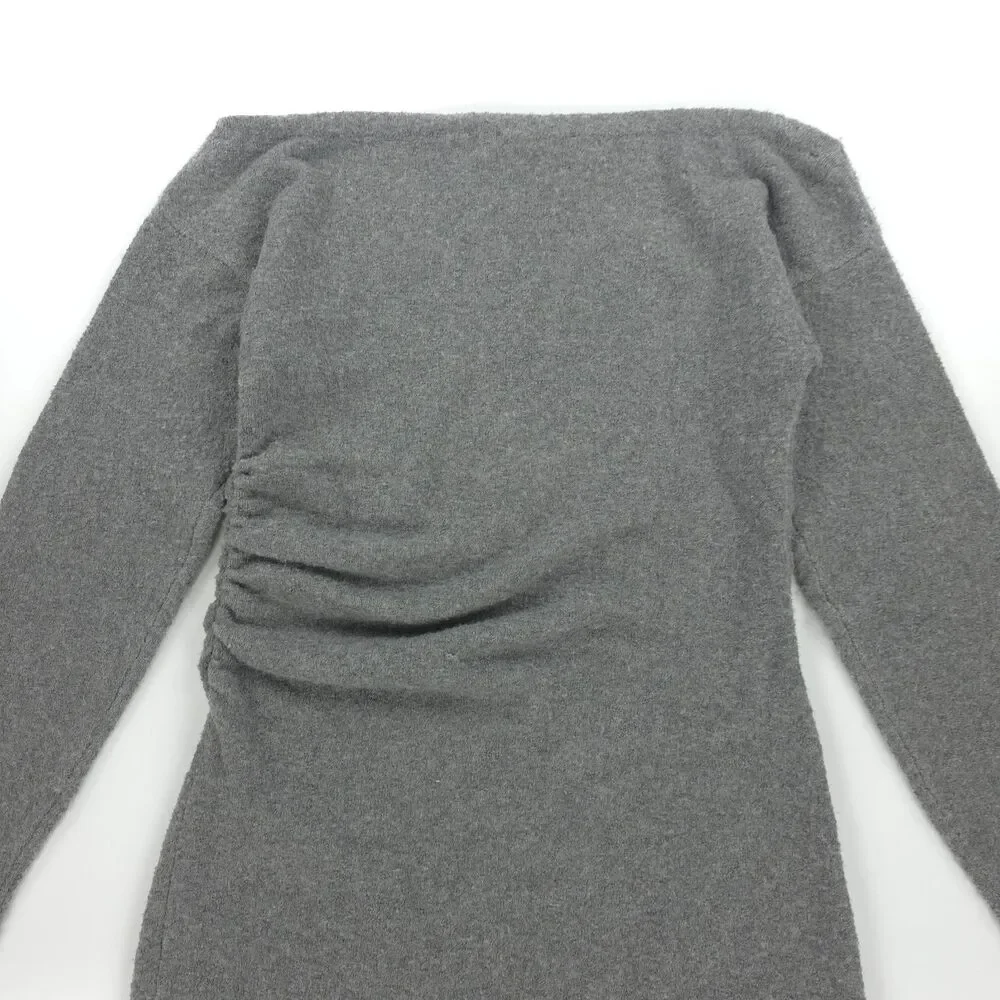 NEW Abercrombie Off-The-Shoulder Boucle Maxi Sweater Dress Clean Girl 90s Y2k LT